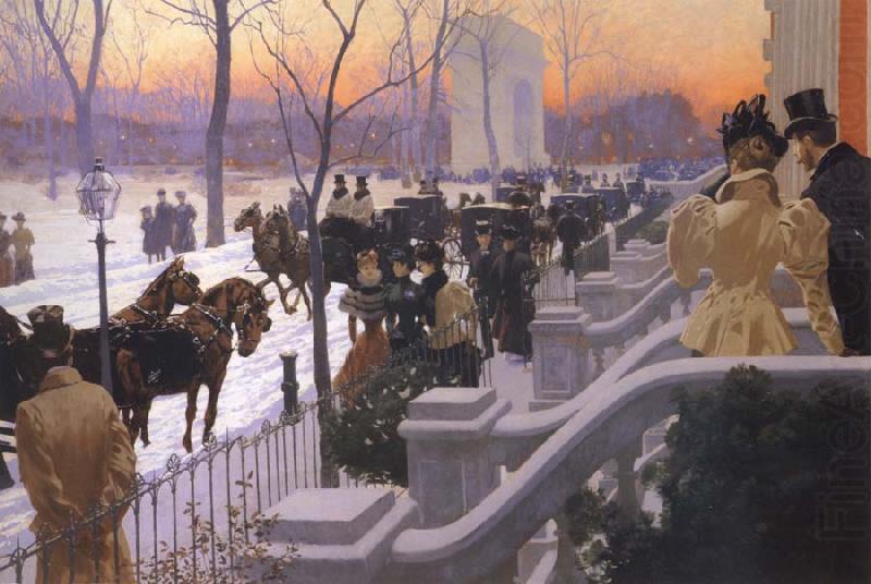 A Winter Wedding, Lungren, Fernand Harvey